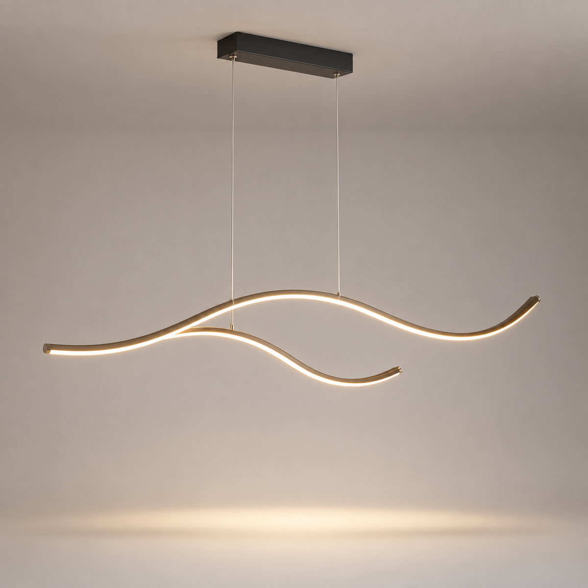 Lustre Barre Noir — photo produit fond gris