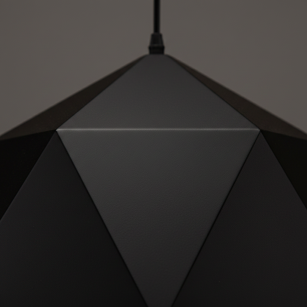 Modern Simple Ceiling Chandeliers Iron E27 Pendant Lamps for Kitchen Bedroom Restaurant Home Black Single Head Chandelier — gros plan détail matière et finition