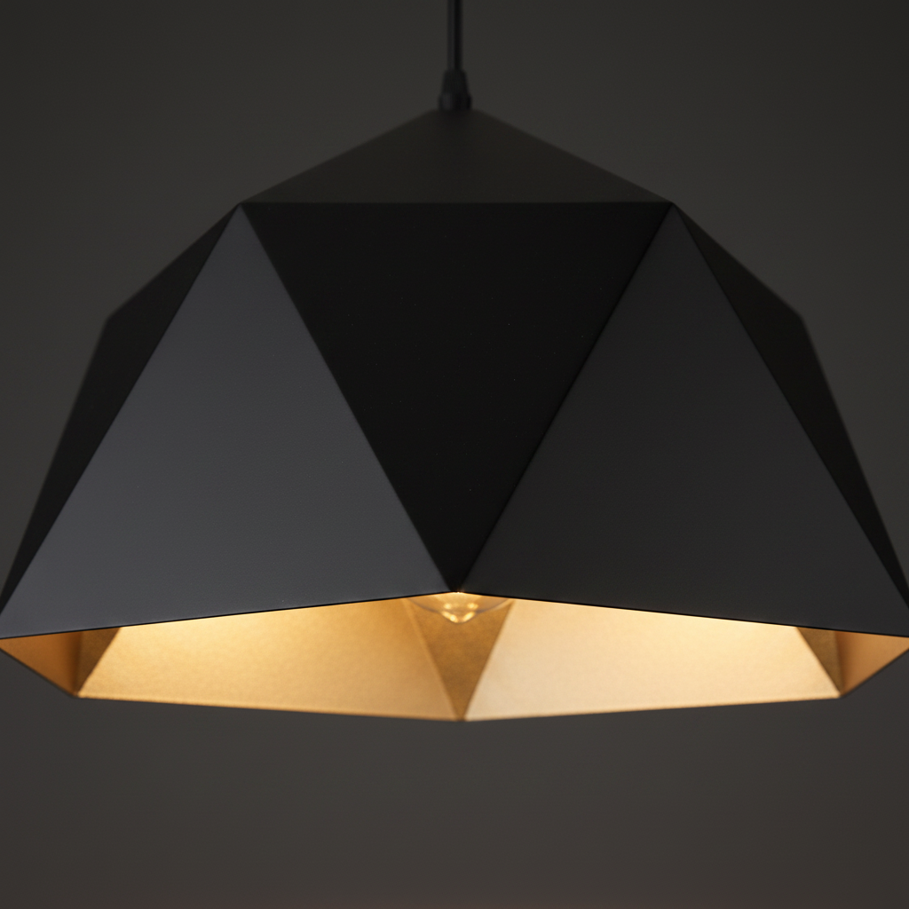 Modern Simple Ceiling Chandeliers Iron E27 Pendant Lamps for Kitchen Bedroom Restaurant Home Black Single Head Chandelier — gros plan détail matière et finition