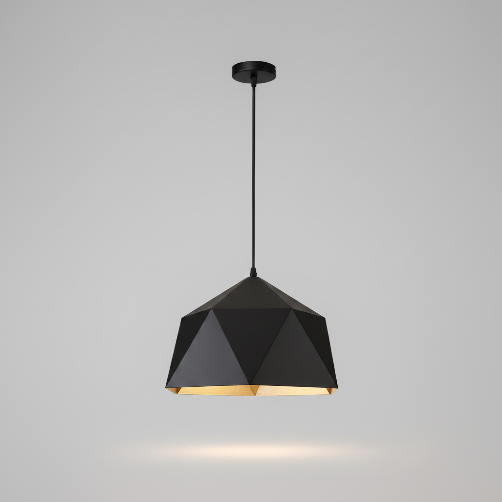Modern Simple Ceiling Chandeliers Iron E27 Pendant Lamps for Kitchen Bedroom Restaurant Home Black Single Head Chandelier Noir — photo produit fond gris