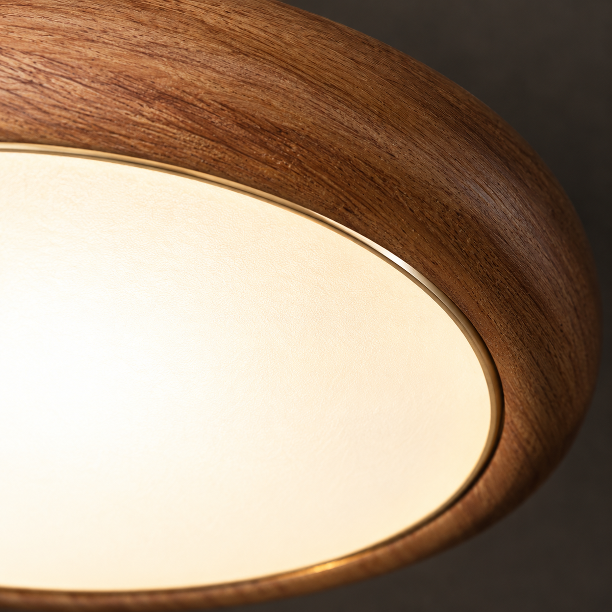 Plafonnier Chambre 30cm Blanc Froid — gros plan détail matière