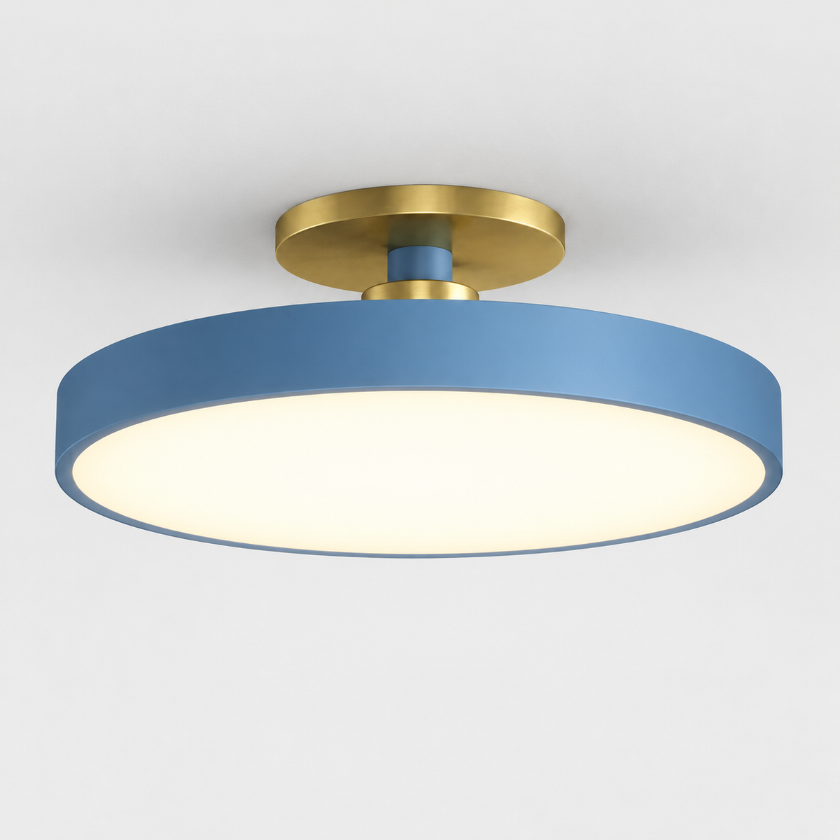 Plafonnier Design Bleu — photo produit fond gris