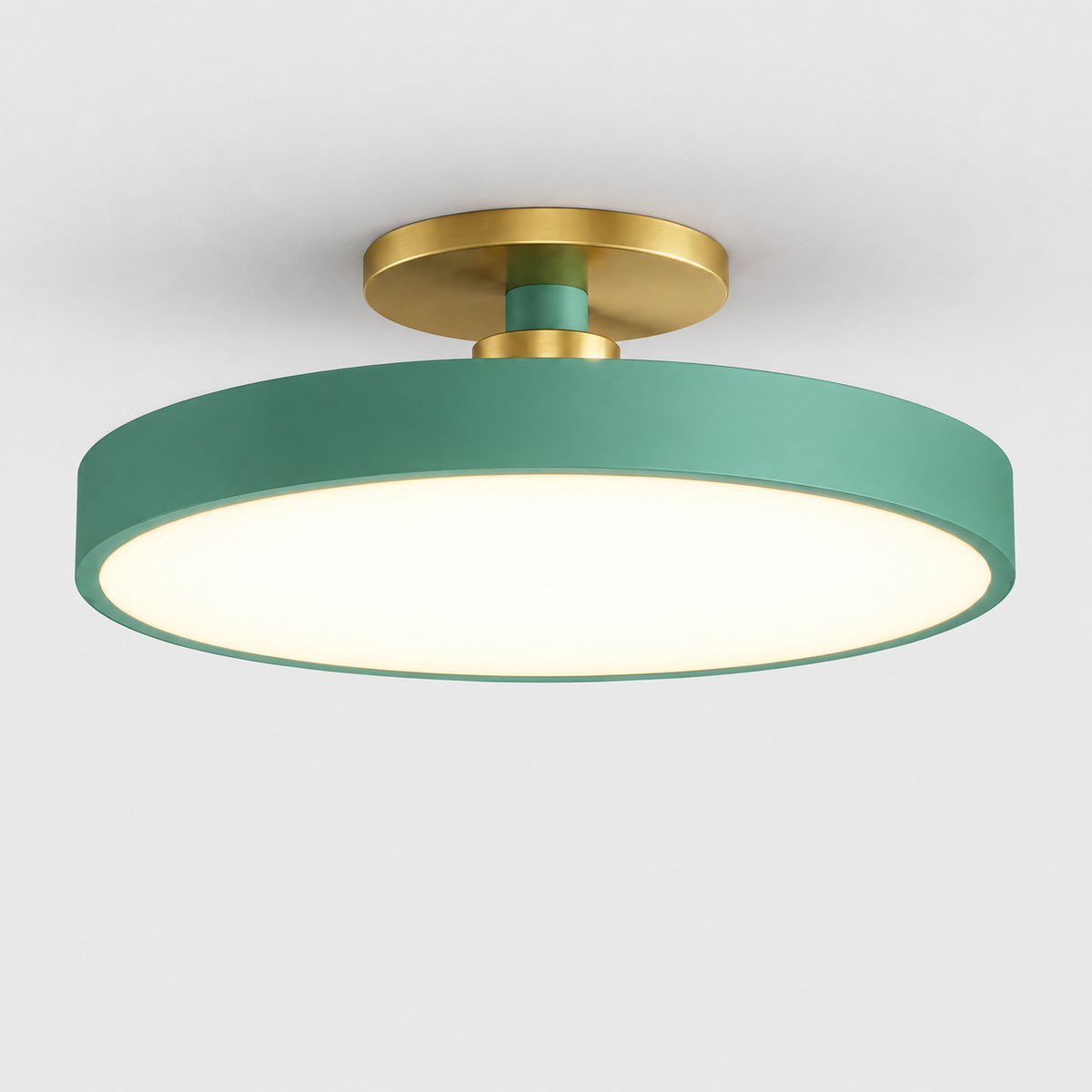Plafonnier Design Vert — photo produit fond gris