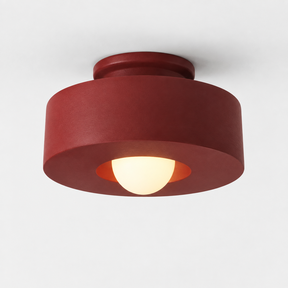 Plafonnier Entrée Rouge — photo produit fond gris