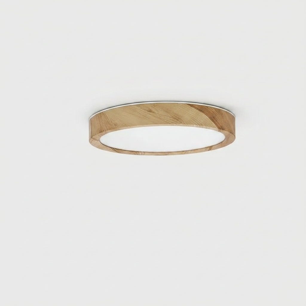 Plafonnier LED Bois — photo produit fond gris