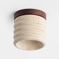 Plafonnier Pierre Bois Design Wabi-sabi A — photo produit fond gris