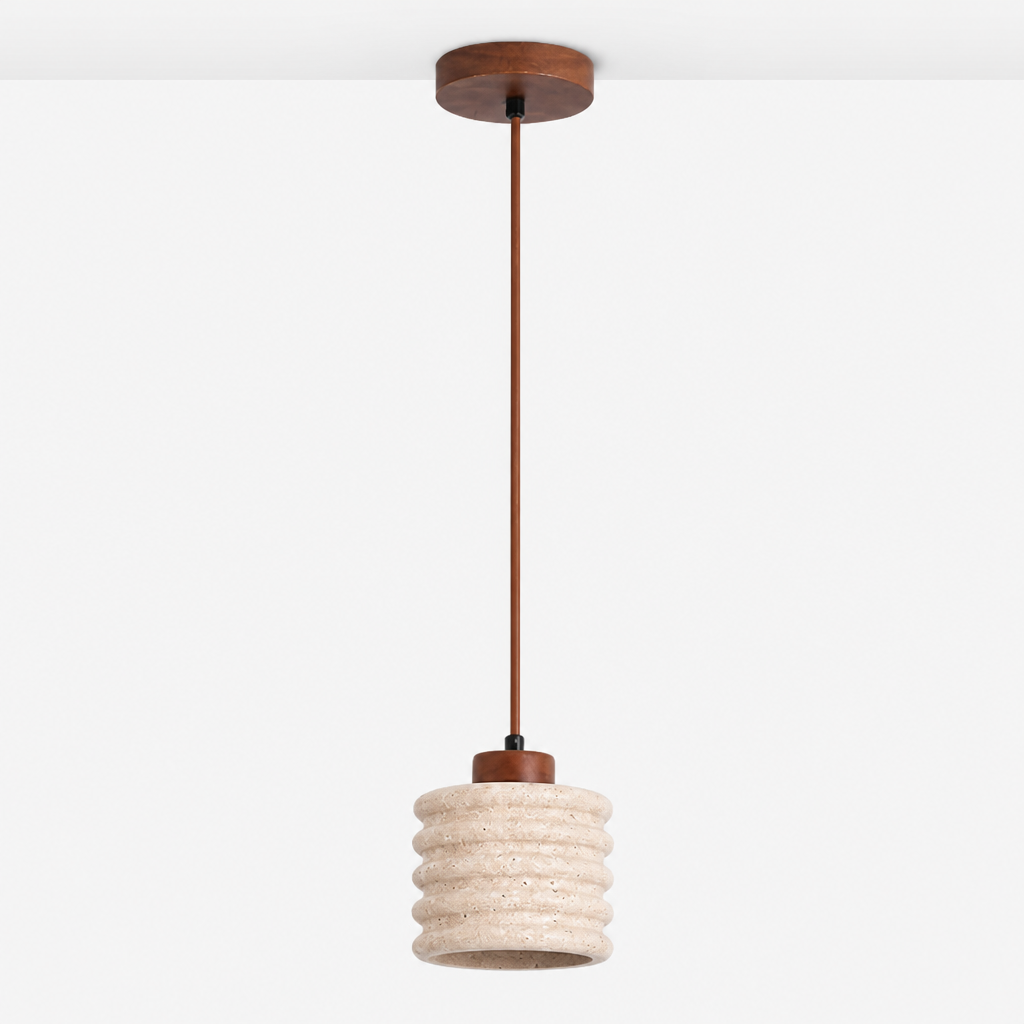 Plafonnier Pierre Bois Design Wabi-sabi B — photo produit fond gris