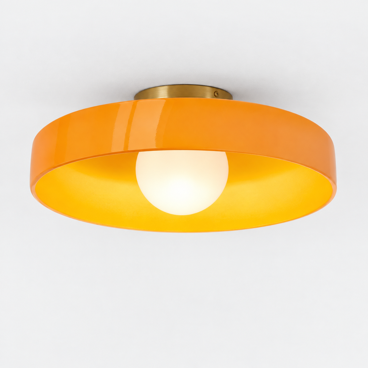 Plafonnier Rétro Orange — photo produit fond gris