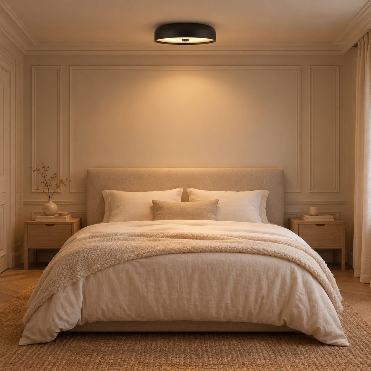Plafonnier Salon Noir — mise en situation chambre