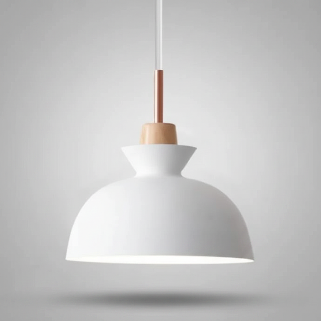Suspension Bois et Métal — photo produit fond gris