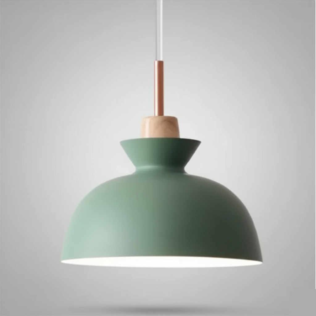 Suspension Bois et Métal — photo produit fond gris