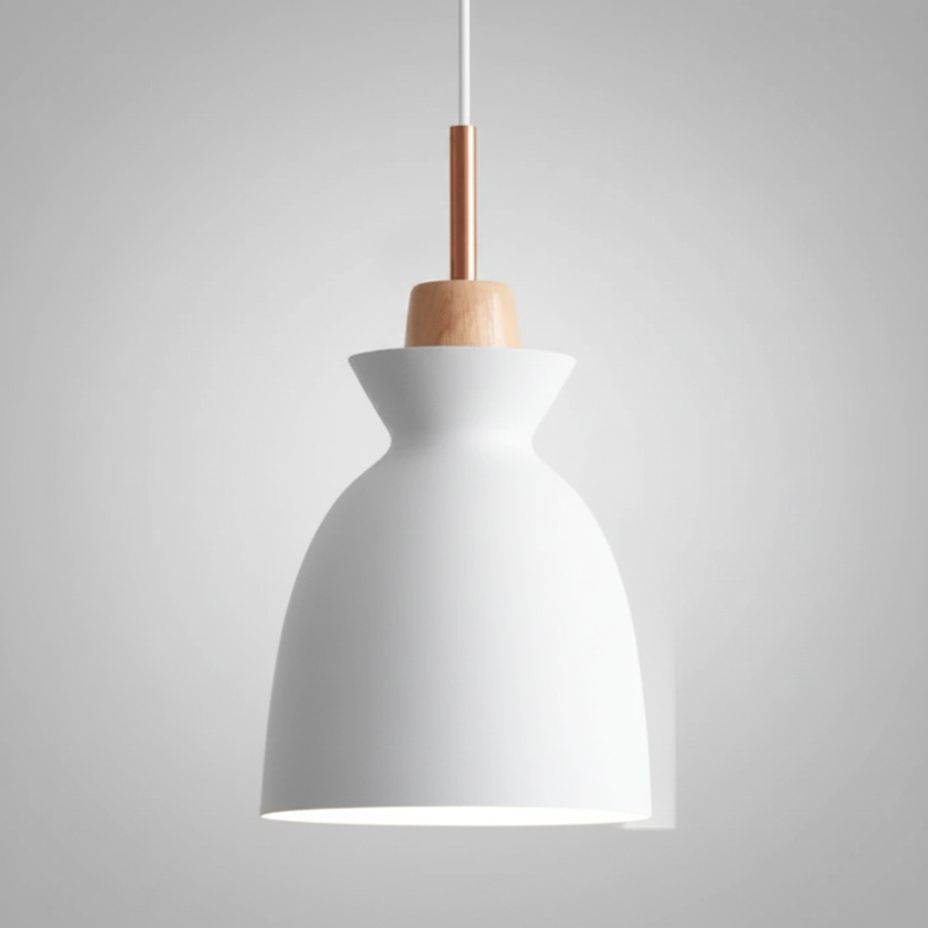 Suspension Bois et Métal — photo produit fond gris