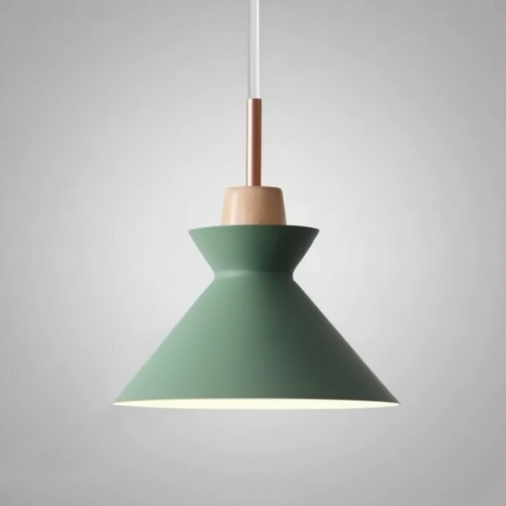 Suspension Bois et Métal — photo produit fond gris