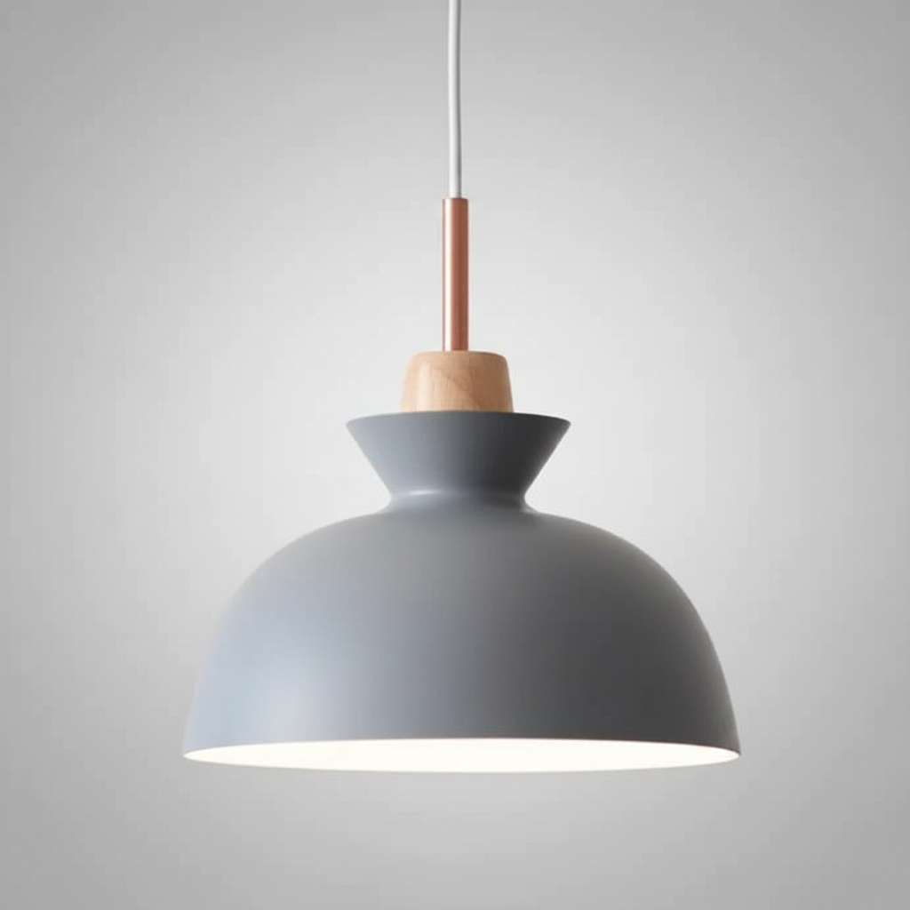 Suspension Bois et Métal — photo produit fond gris