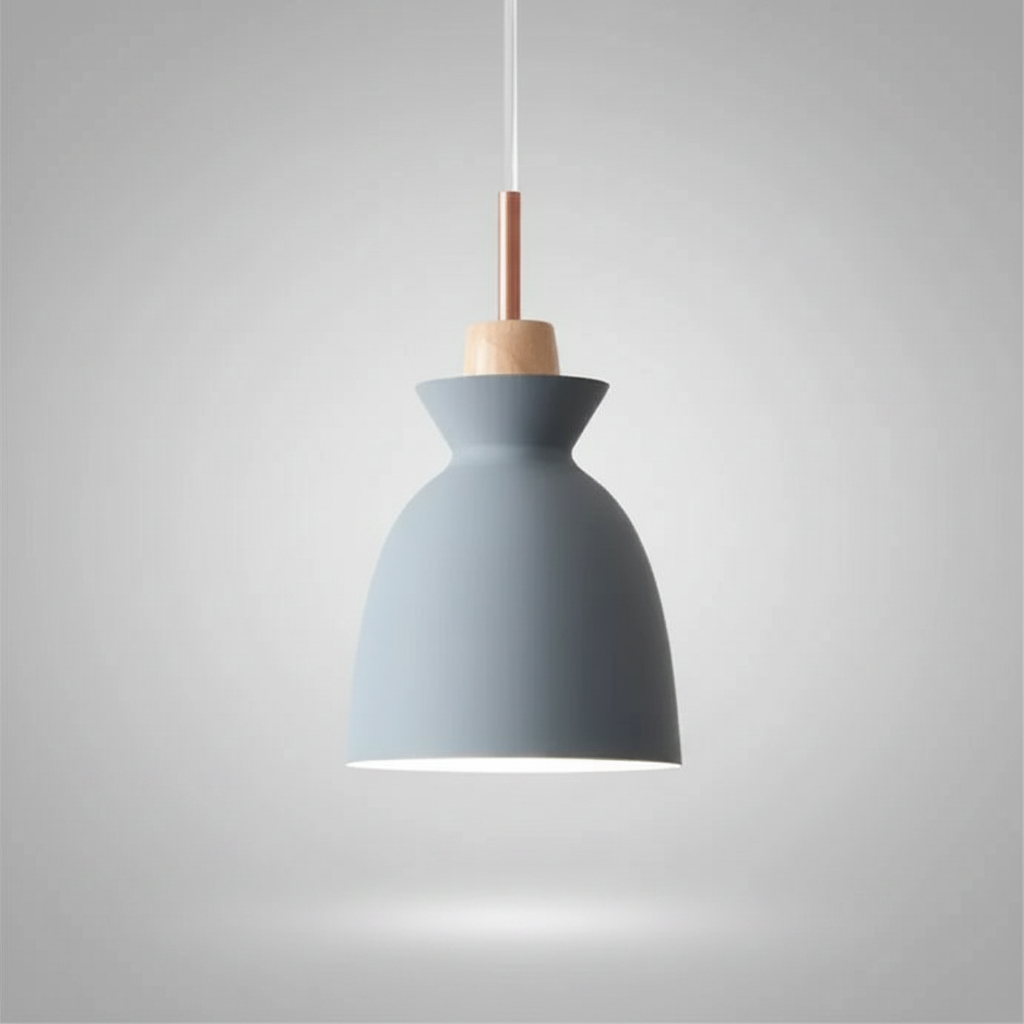 Suspension Bois et Métal — photo produit fond gris