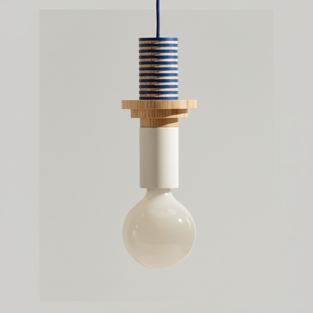 Suspension Bois Nordique — photo produit fond gris