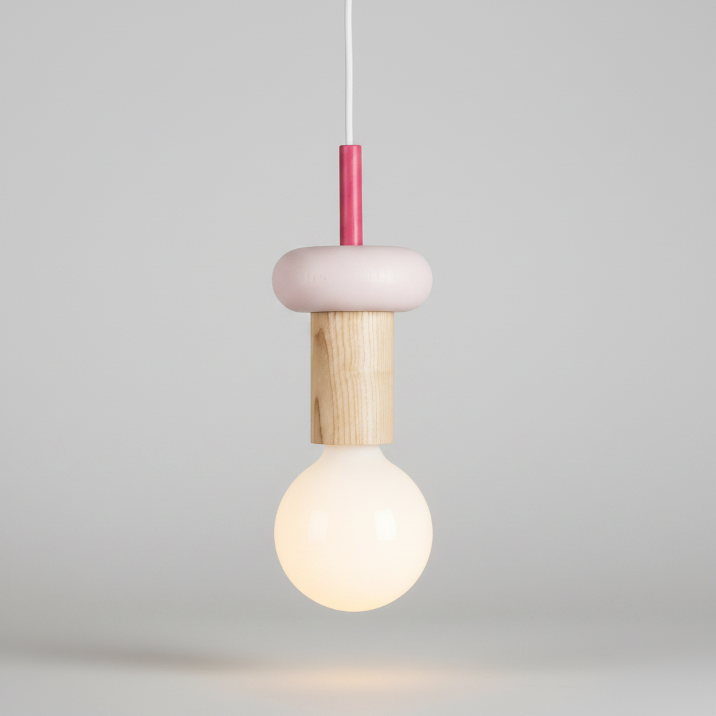 Suspension Bois Nordique — photo produit fond gris