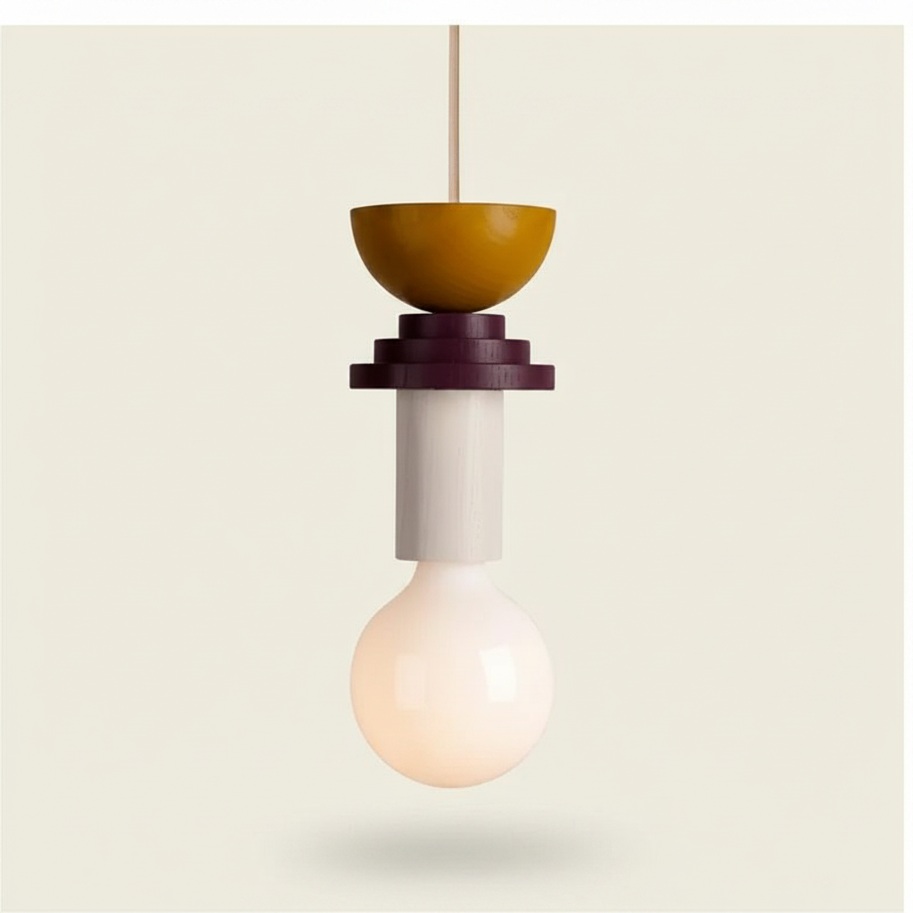 Suspension Bois Nordique — photo produit fond gris