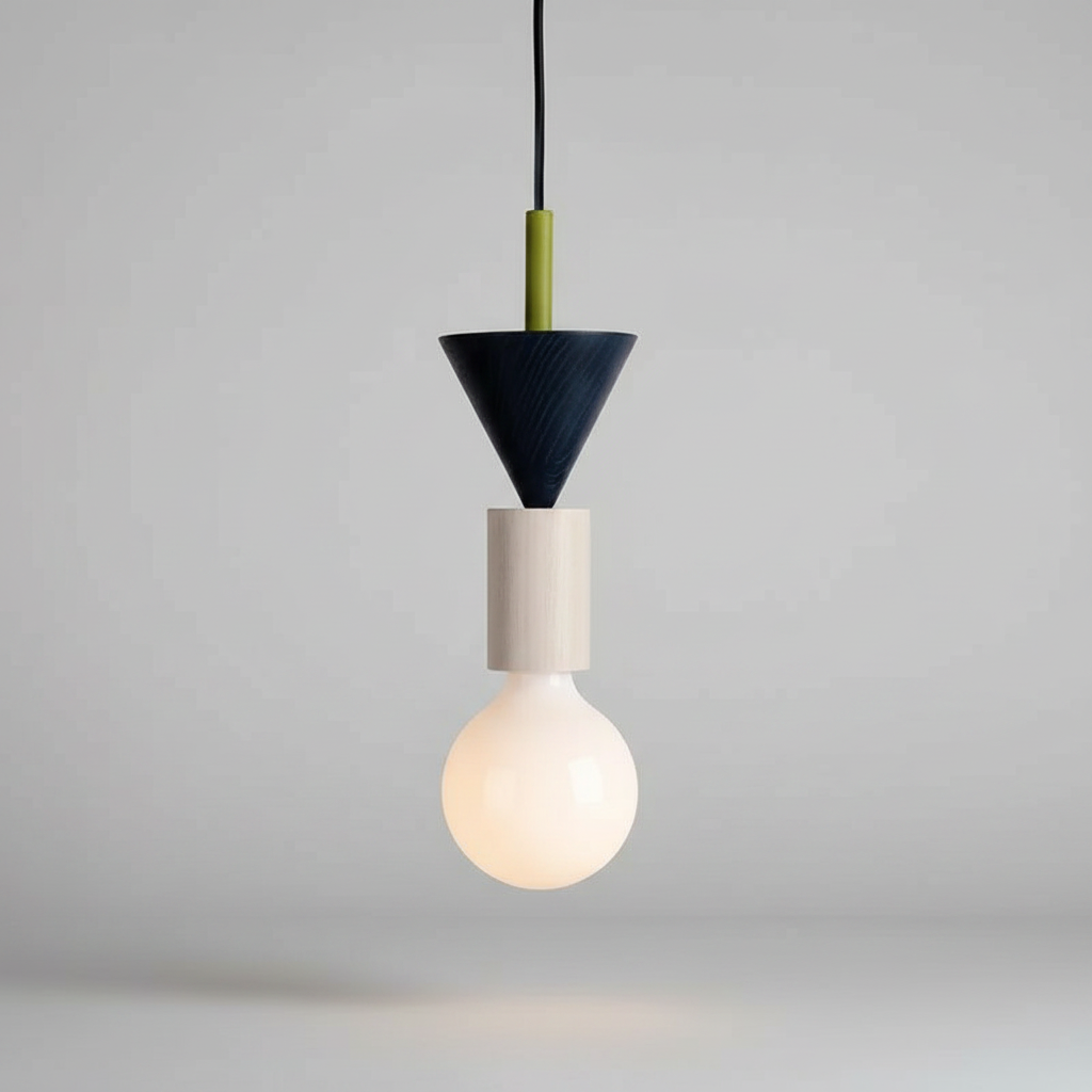Suspension Bois Nordique — photo produit fond gris