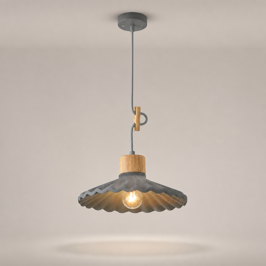Suspension Ciment Nordic Design Rose — photo produit fond gris