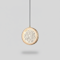Suspension Cristal LED – Art Déco Or — photo produit fond gris