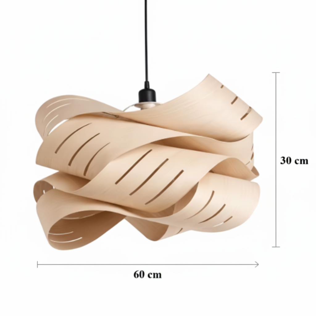 Suspension Design en Bois — dimensions 30 cm × 60 cm