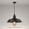 Suspension Dôme Industrielle Métal Noir — photo produit fond gris