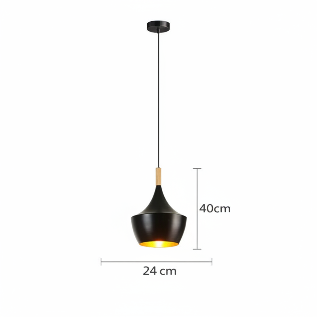 Suspension Fer Géométrique — dimensions 40 cm × 24 cm