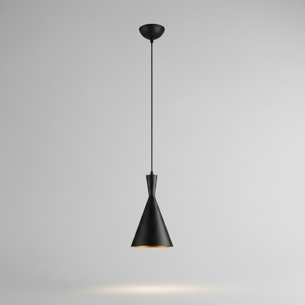 Suspension Fer Géométrique Noir B — photo produit fond gris