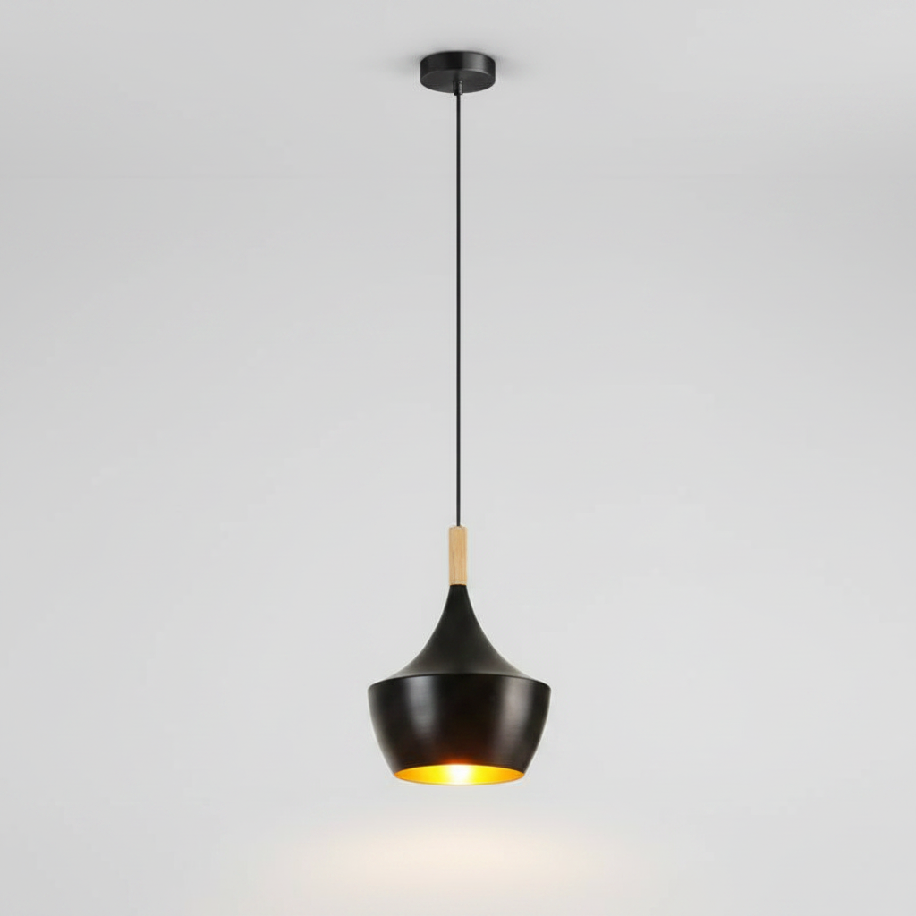 Suspension Fer Géométrique Noir C — photo produit fond gris