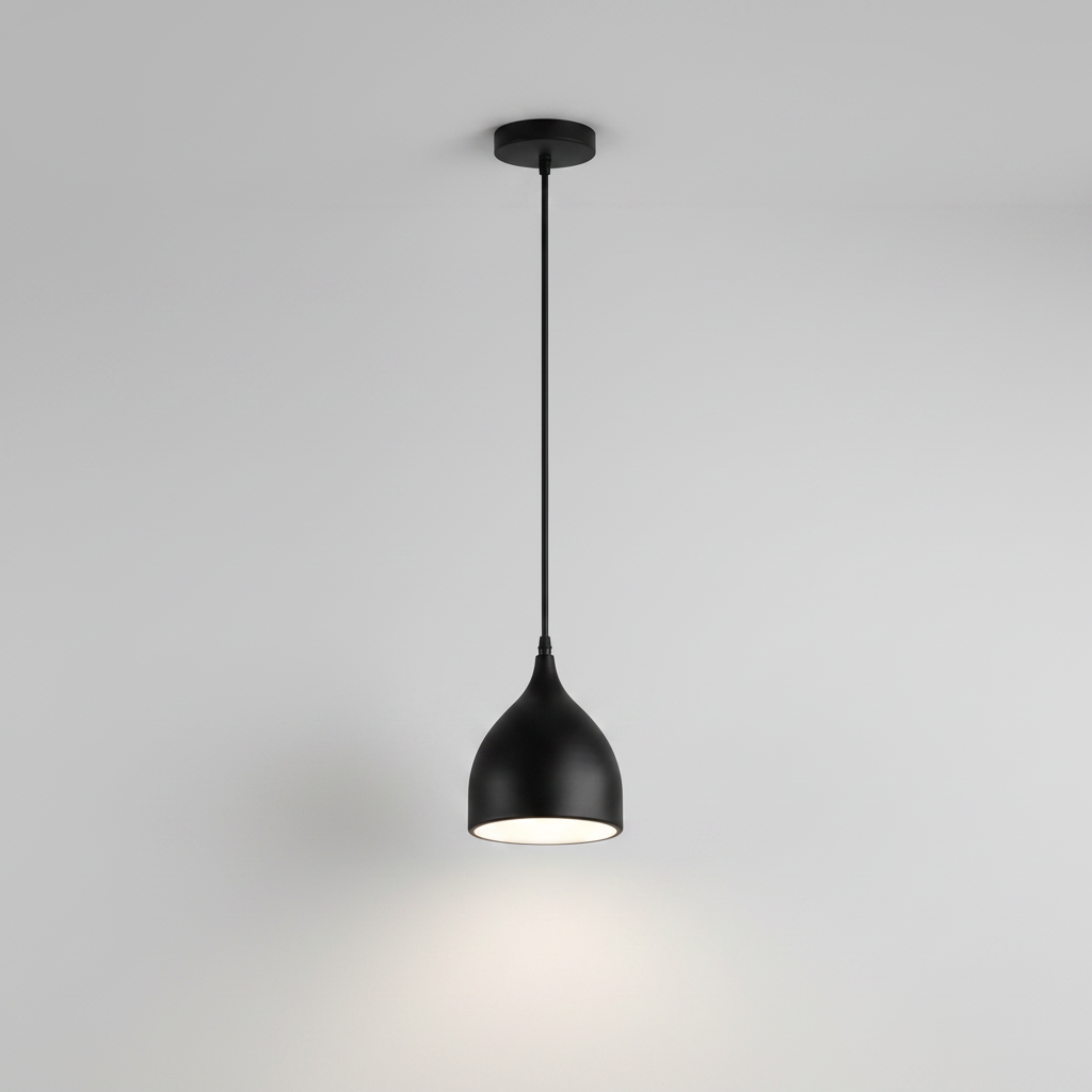 Suspension Fer Géométrique Noir D — photo produit fond gris