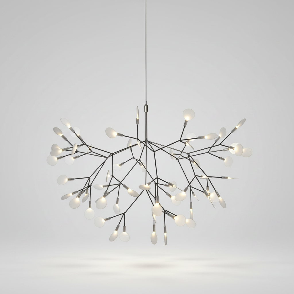 Suspension Firefly LED Branches Noir — photo produit fond gris
