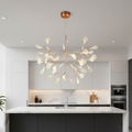 Suspension Firefly LED Branches Or rose — mise en situation cuisine