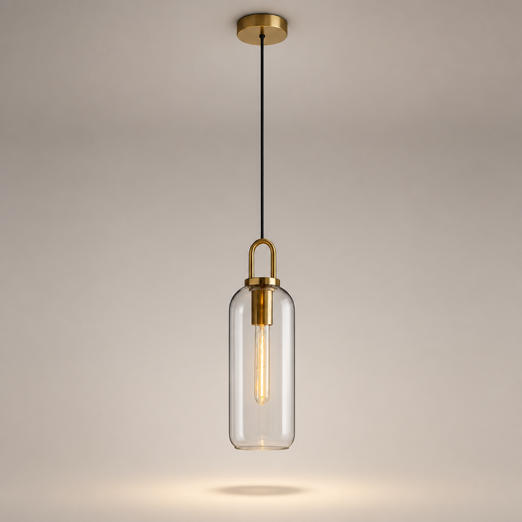Suspension Globe Verre Nordique 13cm Transparent — photo produit fond gris