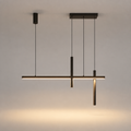 Suspension LED Linéaire Design Nordique Noir 100cm — photo produit fond gris