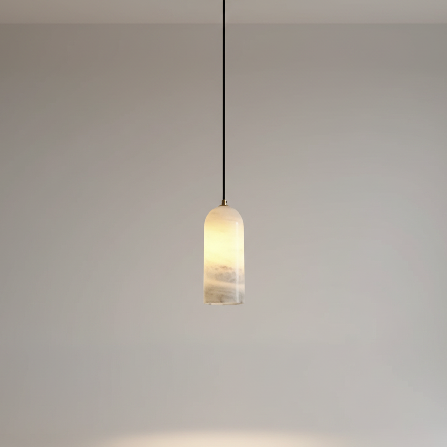 Suspension Marbre LED Style Nordique — photo produit fond gris
