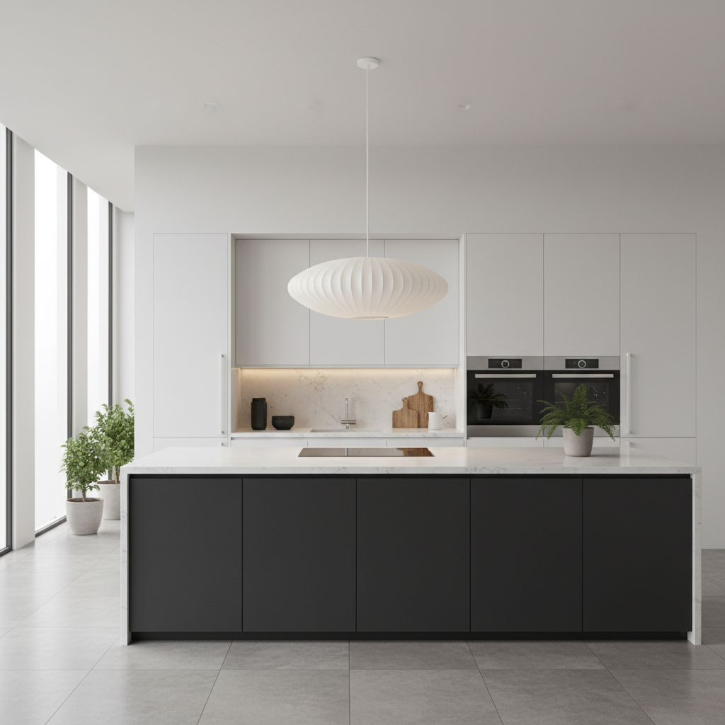 Suspension Tissu Soie — mise en situation cuisine