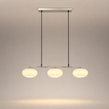 Suspension Triple Verre Persimmon Chrome — photo produit fond gris
