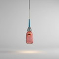 Suspension Verre Candy Rouge A — photo produit fond gris