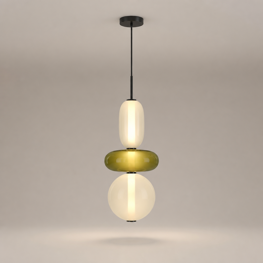 Suspension Verre Design Nordique Style 2 — photo produit fond gris
